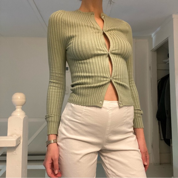 Giu Giu Nonna Pearl Cardigan in Clay